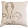 HiEnd Accents Fleur De Lis Embroidery Pillow
