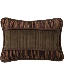 HiEnd Accents Corduroy Pillow With Ruching