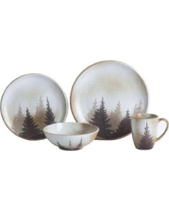 HiEnd Accents 16-piece Clearwater Pines Dinnerware Set