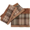 HiEnd Accents Forest Pines Plaid Mocha Towel Set