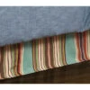 HiEnd Accents Turquoise Serape Bed Skirt - Twin