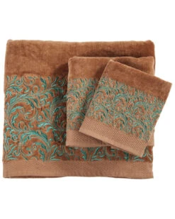 HiEnd Accents Wyatt Embroidered Towel Set - 3 Pieces