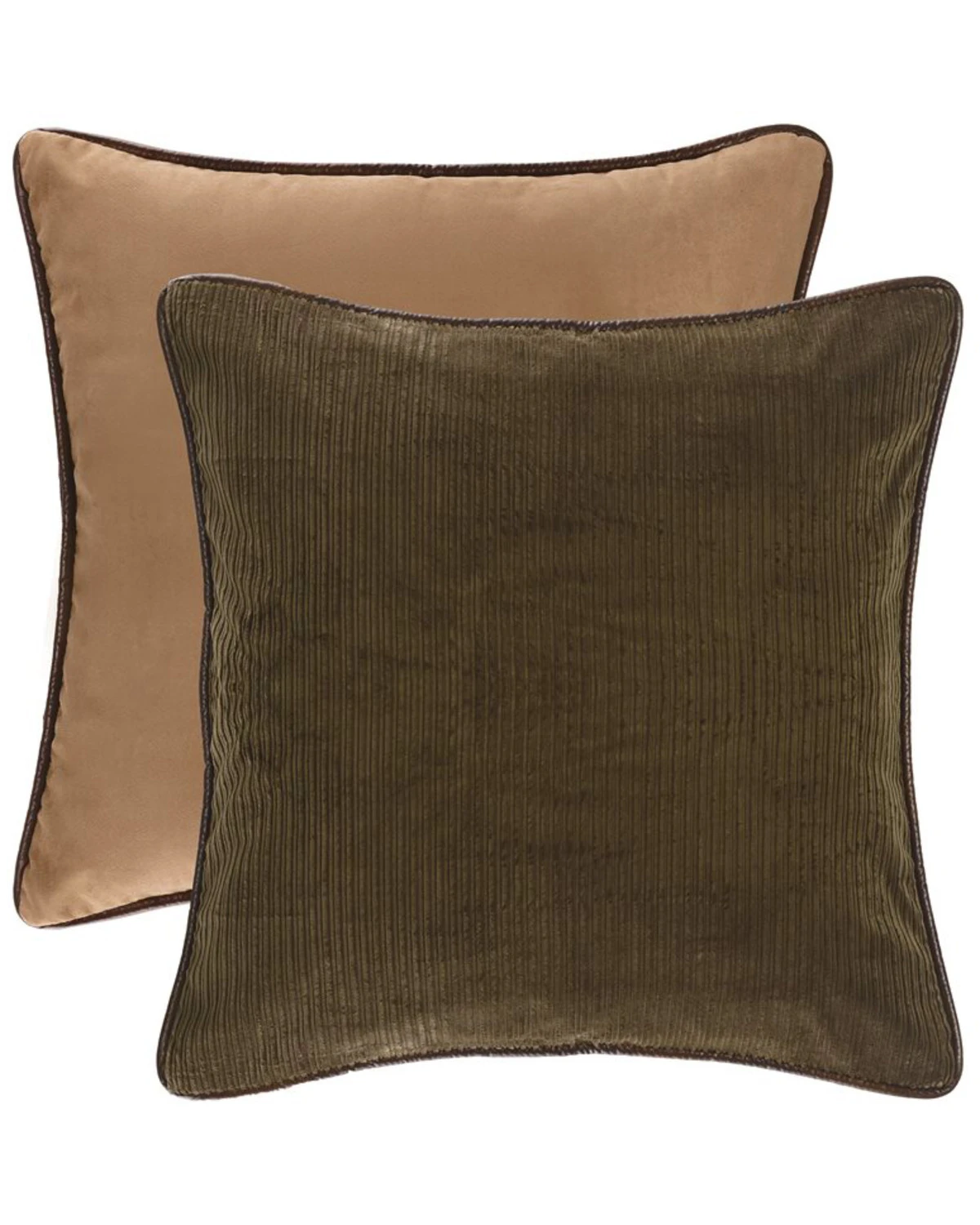 HiEnd Accents Tan Reversible Suede Euro Sham 1 HiEnd Accents Tan Reversible Suede Euro Sham
