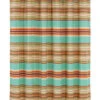 HiEnd Accents Turquoise Serape Shower Curtain