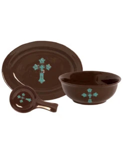 HiEnd Accents Cross 3pc Serving Set