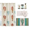 HiEnd Accents Cactus 8pc Bath Accessory & Cream Towel Set