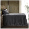 HiEnd Accents Slate Stella Faux Silk & Velvet King 3-Piece Bedspread Set