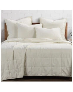 HiEnd Accents Natural Stonewashed Cotton Canvas Full/Queen Coverlet Set