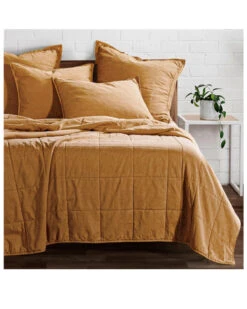 HiEnd Accents Terracotta Stonewashed Cotton Canvas Full/Queen Coverlet Set