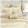 HiEnd Accents Light Tan Stonewashed Cotton & Velvet 3-Piece Full/Queen Quilt Set