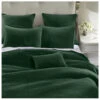 HiEnd Accents Emerald Stonewashed Cotton & Velvet 3-Piece King Quilt Set