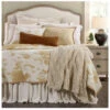 HiEnd Accents Elsa Light Tan Cowhide Reversible 3-Piece King Quilt Set