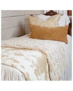 HiEnd Accents Elsa Light Tan Cowhide Reversible 3-Piece King Quilt Set -HiEnd Accents 2000388554 280 P3