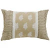 HiEnd Accents Cream Newport Oblong Pillow With Rouching Ends