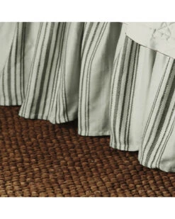 HiEnd Accents Prescott Taupe Stripe Bedskirt - King