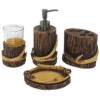 HiEnd Accent Brown Antler Four-Piece Bathroom Set