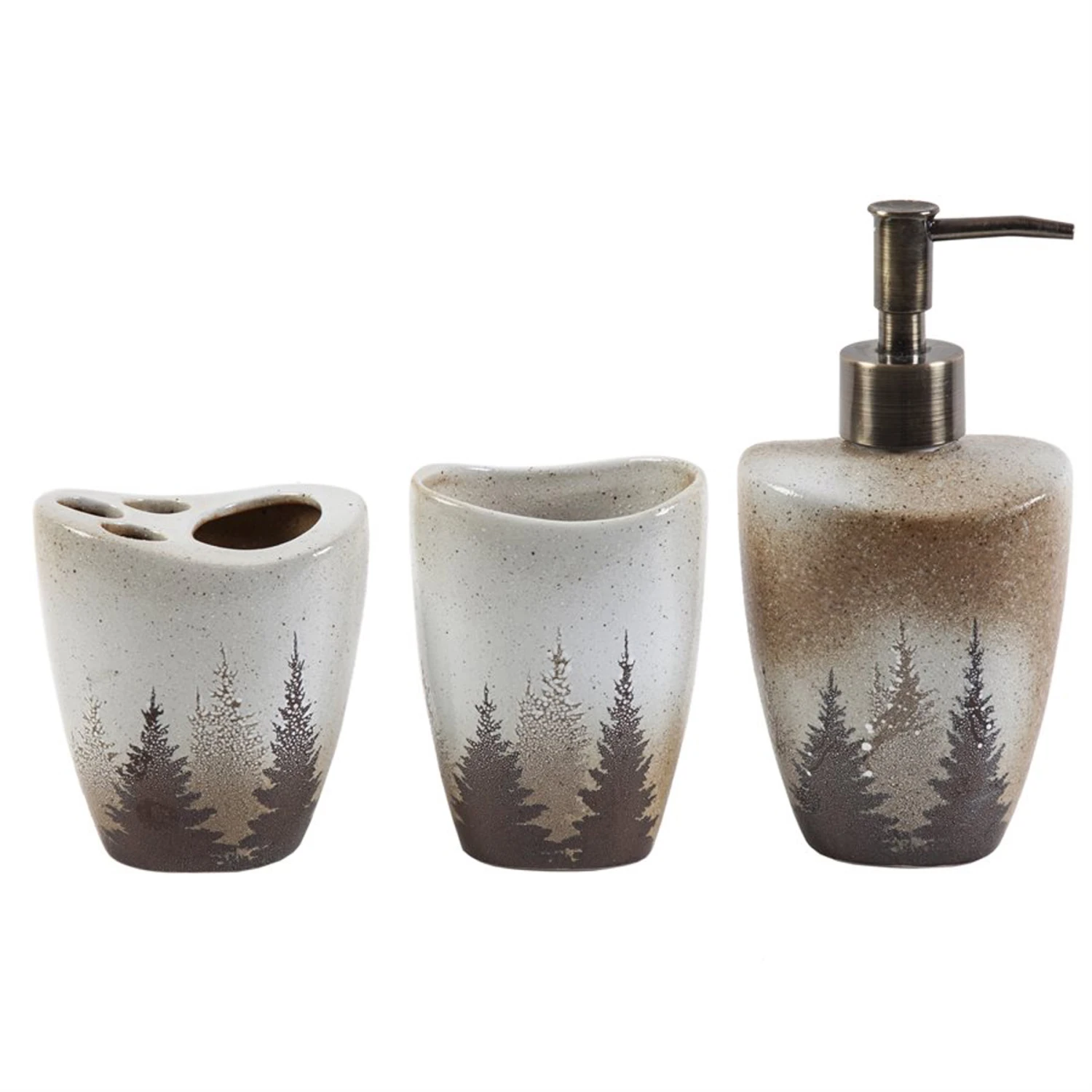 Clearwater Pines 3-Piece Bathroom Accessory Set 1 Clearwater Pines 3-Piece Bathroom Accessory Set