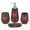 Star 4-Piece Bath Countertop Accessory Set - Red