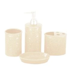 4-Piece Savannah Bathroom Set - Cream