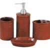 4-Piece Savannah Bathroom Set - Red