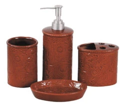 4-Piece Savannah Bathroom Set - Red