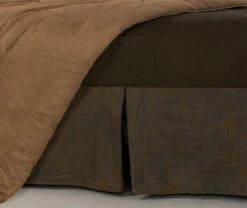 Faux Leather Bedskirt - Dark Brown