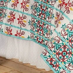 White Eyelet Bedskirt -HiEnd Accents BS1005 Sonoma lg