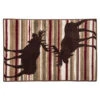 Moose Chocolate & Cranberry Stripe Kitchen/Bath Rug