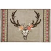 Desert Skull Floral Kitchen/Bath Rug
