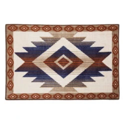 Aztec Blue & Terra Cotta Kitchen/Bath Rug