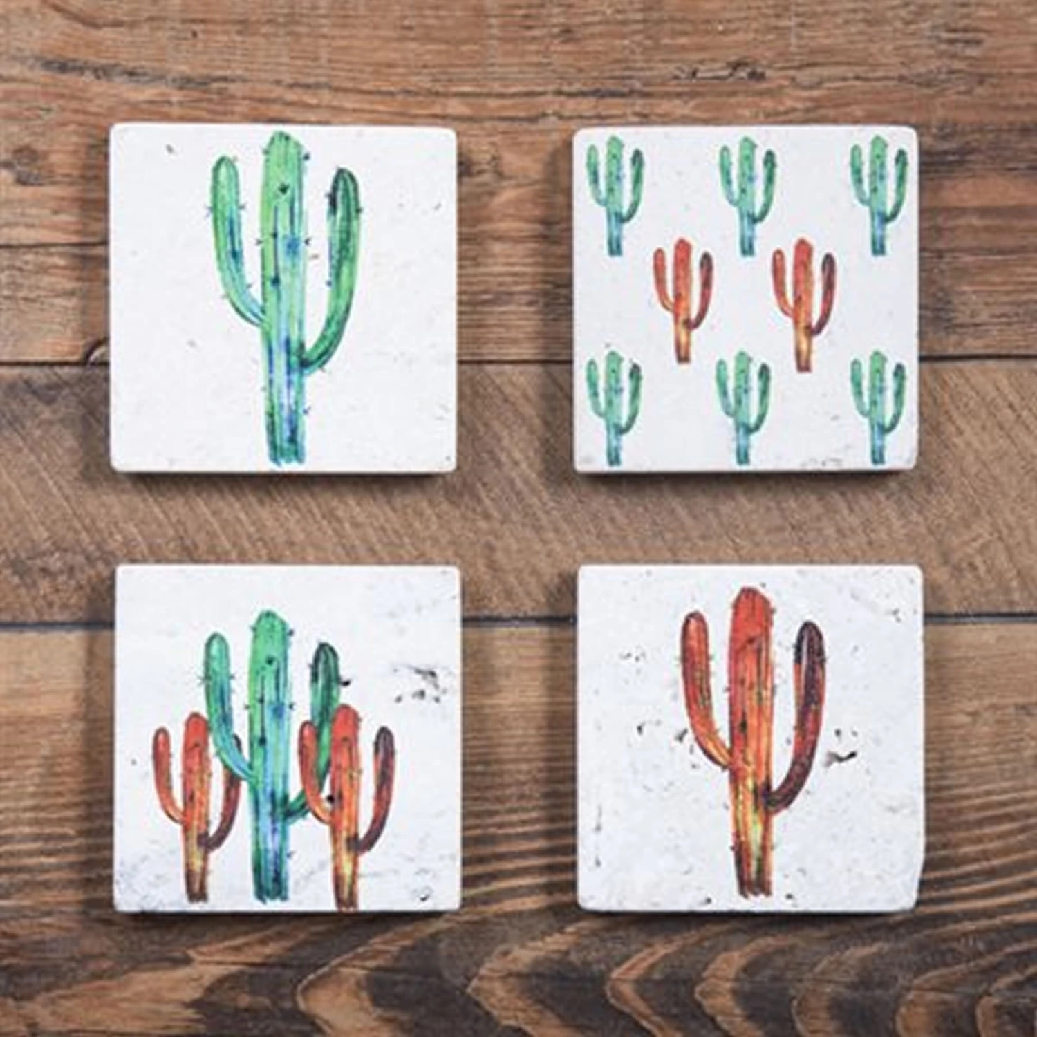 Bright Cactus Coaster Sets 1 Bright Cactus Coaster Sets