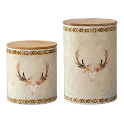 Desert Skull 2-Piece Canister Set
