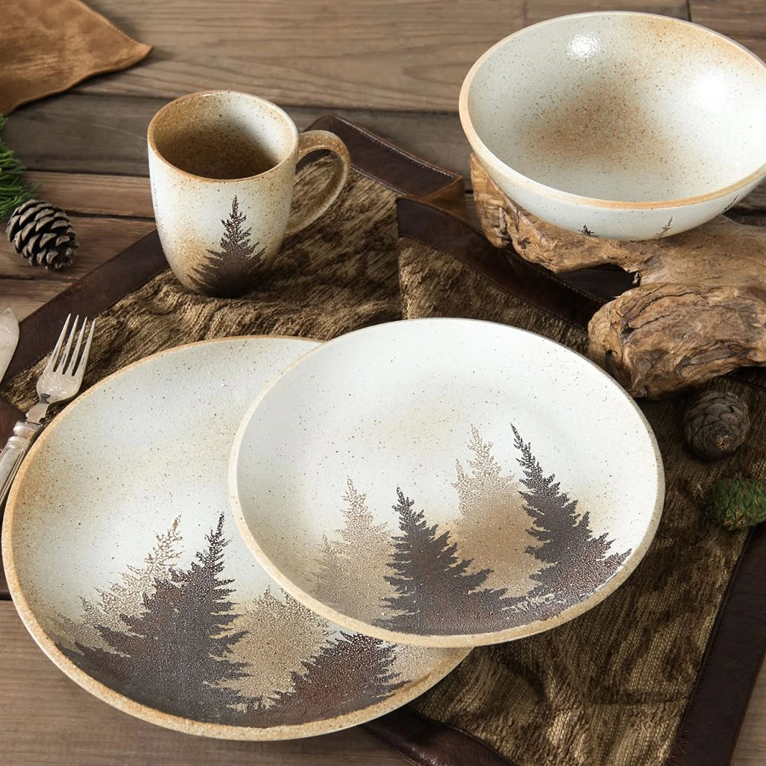 Clearwater Pines 16-Piece Dinnerware Set 3 Clearwater Pines 16-Piece Dinnerware Set - Image 3