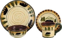 16-Piece Bear Dinnerware Set -HiEnd Accents DI1810 lg