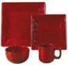 Savannah 16-Piece Dinnerware Set - Red