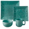 Savannah 16-Piece Dinnerware Set - Turquoise