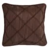 Ruched Brown Taffeta Pillow
