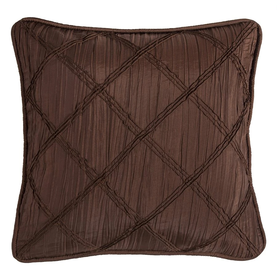 Ruched Brown Taffeta Pillow 1 Ruched Brown Taffeta Pillow