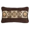 Ruched Taffeta/Jaquard Oblong Pillow