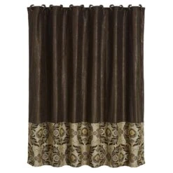 Ruched Taffeta/Jaquard Shower Curtain