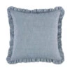 Chambray Denim Blue Euro Sham W/Ruffles
