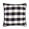 Camille Buffalo Check Euro Sham - Black & Natural