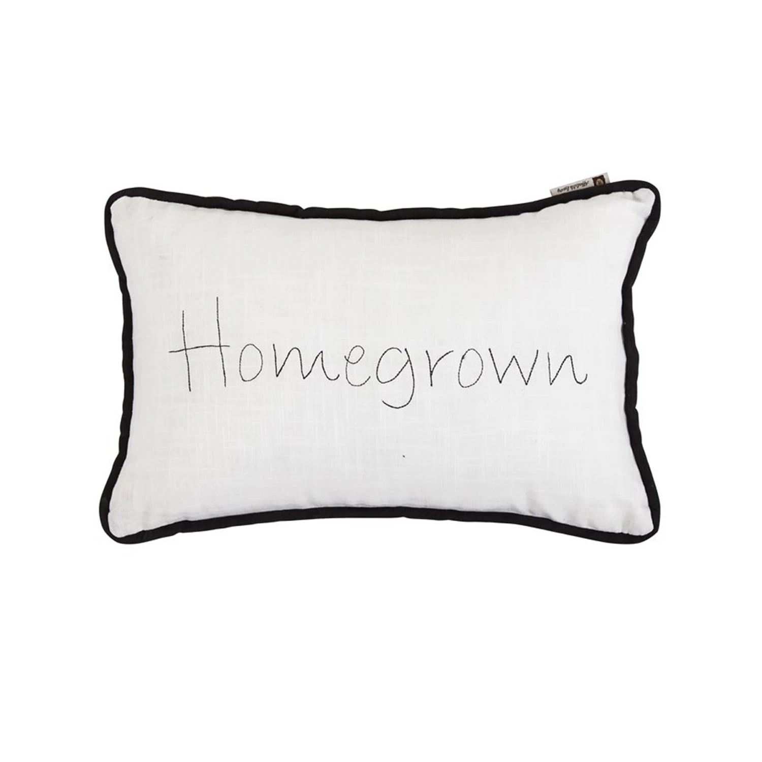 Homegrown Embroidery Lumbar Pillow 1 Homegrown Embroidery Lumbar Pillow