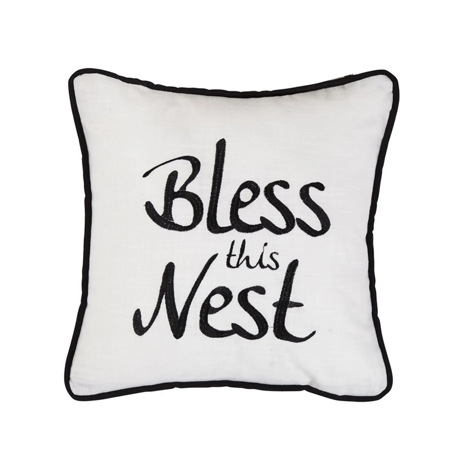 Bless This Nest Embroidery Throw Pillow 1 Bless This Nest Embroidery Throw Pillow