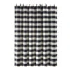 Camille Black Buffalo Check Shower Curtain