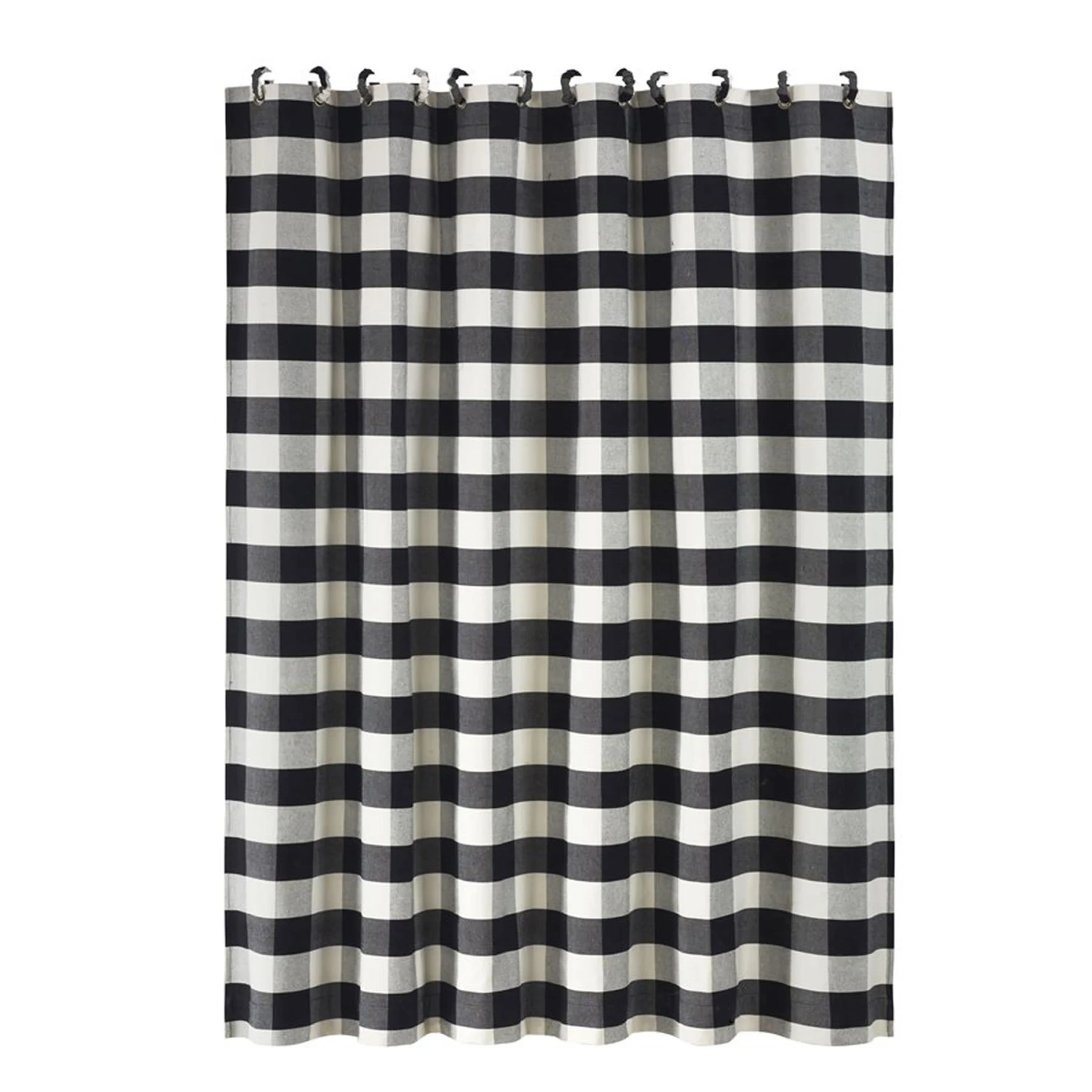 Camille Black Buffalo Check Shower Curtain 1 Camille Black Buffalo Check Shower Curtain