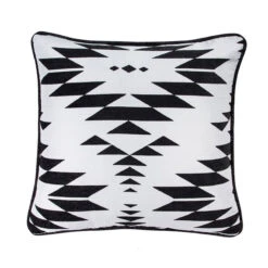 Amelia Black & White Aztec Jacquard Euro Sham