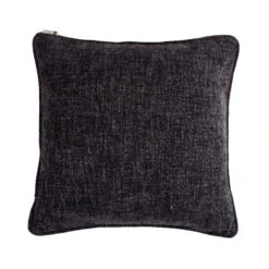 Amelia Charcoal Gray Twill Euro Sham