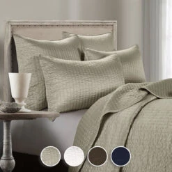 Channel Satin Quilt Set - 4 Colors 14 Channel Satin Quilt Set - 4 Colors -HiEnd Accents FB3500 TP lg