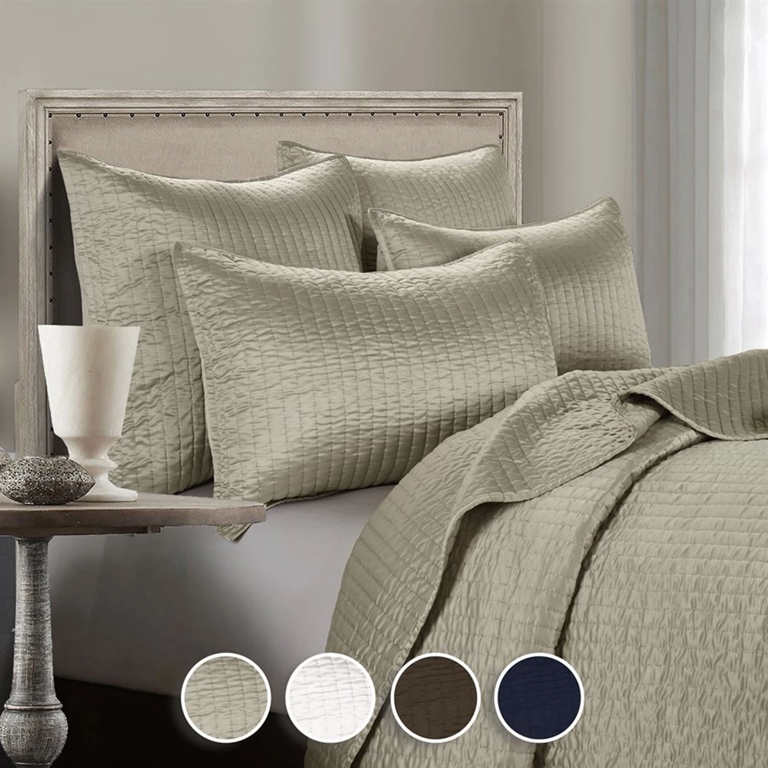 Channel Satin Quilt Set - 4 Colors 6 Channel Satin Quilt Set - 4 Colors - Image 6